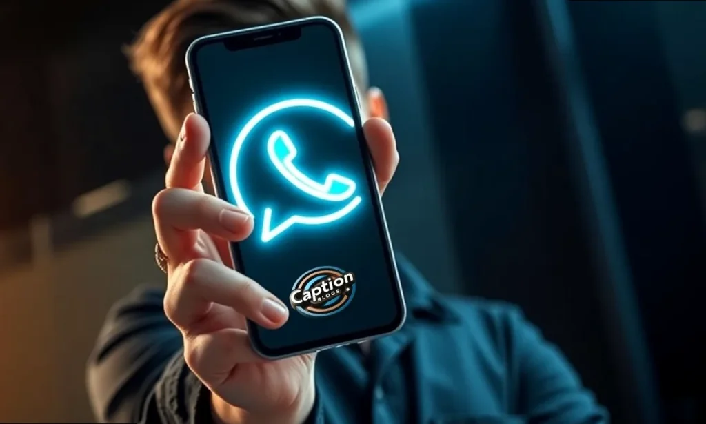 Boy holding phone with glowing WhatsApp icon, symbolizing confidence and digital presence.