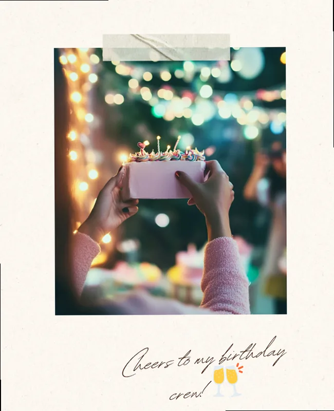 A cheerful group of friends celebrating a birthday with cake and smiles.