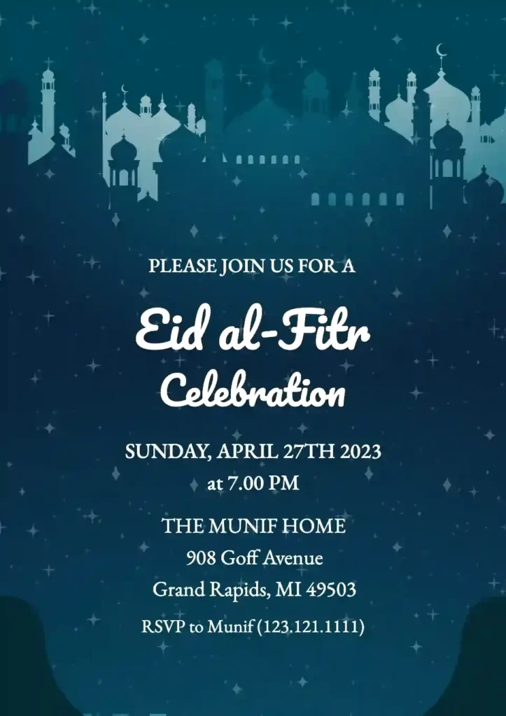 Eid Al-fitr Invitation Template