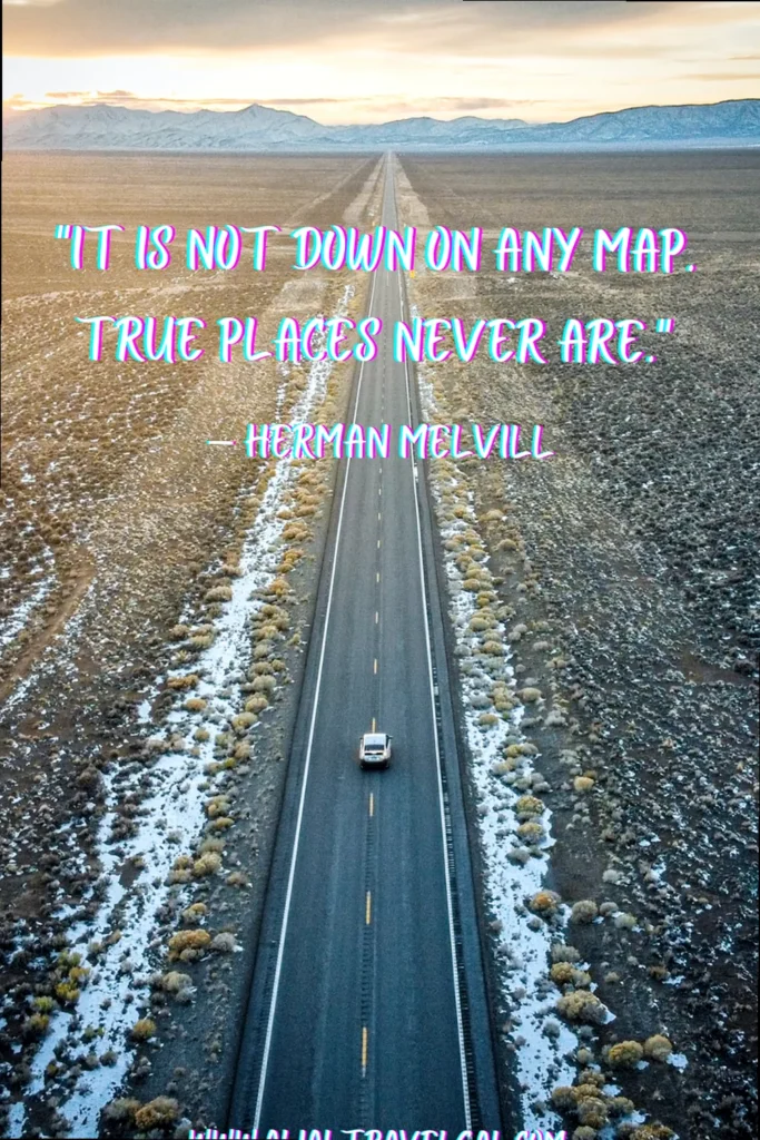 An empty, winding road stretches into the distance, representing the endless possibilities of a road trip.