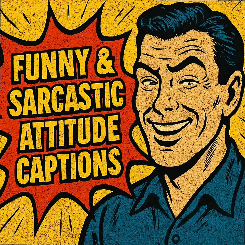 A vibrant, stylized image resembling a comic book panel, perfect for funny and confident selfie captions, showcasing playful self-assurance.