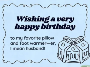 A humorous scene with birthday wishes, evoking laughter.