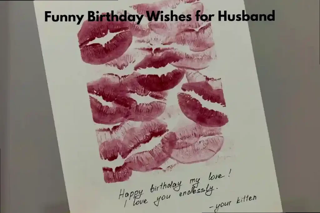 Humorous birthday card with a funny message for a husband, eliciting laughter.