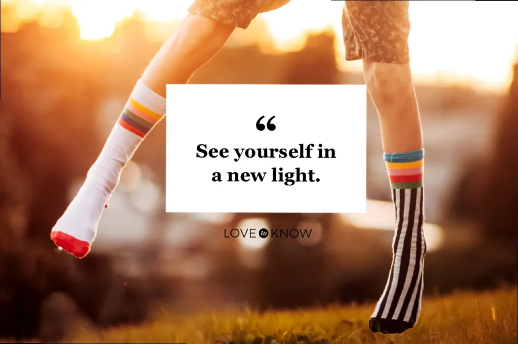 A young boy jumps joyfully against a golden hour sky, wearing vibrant rainbow socks, embodying carefree fun.