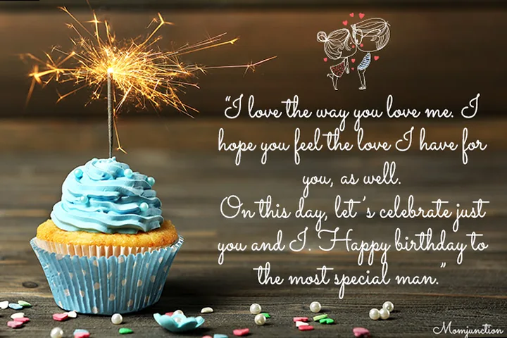 Heartfelt birthday card for husband with romantic message