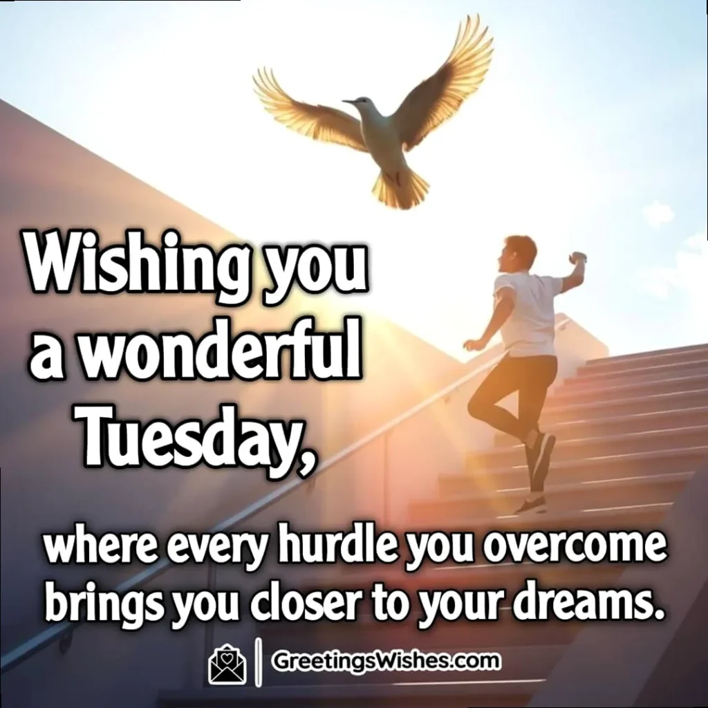 A person climbing a staircase bathed in sunlight, symbolizing progress, determination, and success.