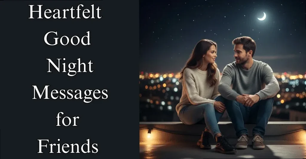 Friends sharing a heartfelt moment at night