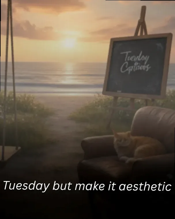 A stylish flat lay of a planner, coffee, and a laptop, symbolizing the aesthetic 'grind' and productivity on a Tuesday morning.