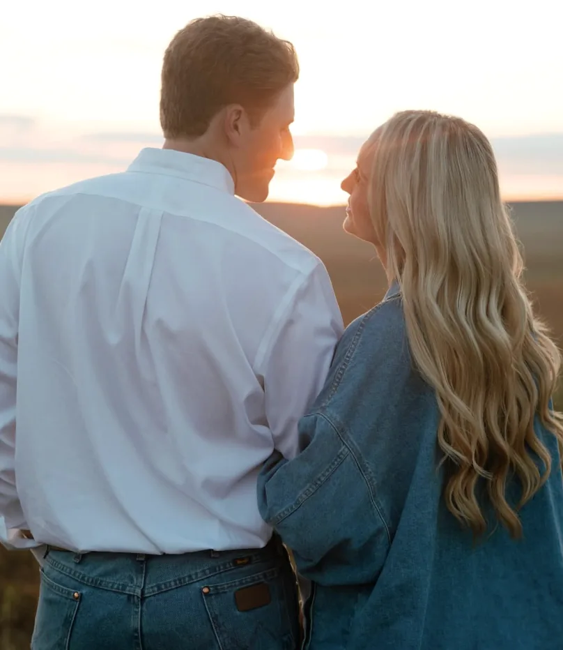 A loving image of a couple in a tender embrace, reflecting romance and partnership for him.
