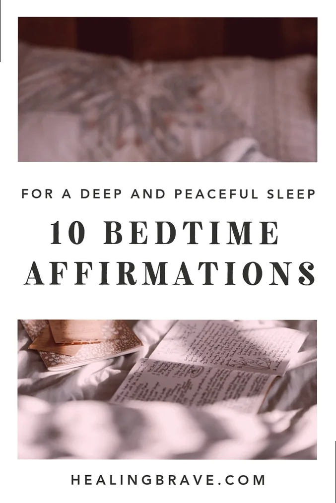 A tranquil image of a person finding inner peace and mindful relaxation before drifting into sleep.