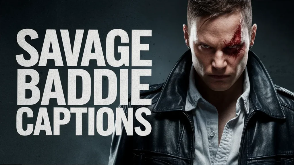 Savage Baddie Captions with a confident woman looking away