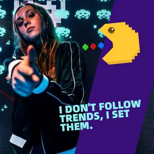 A dynamic image representing music and energy, suitable for bold social media posts.