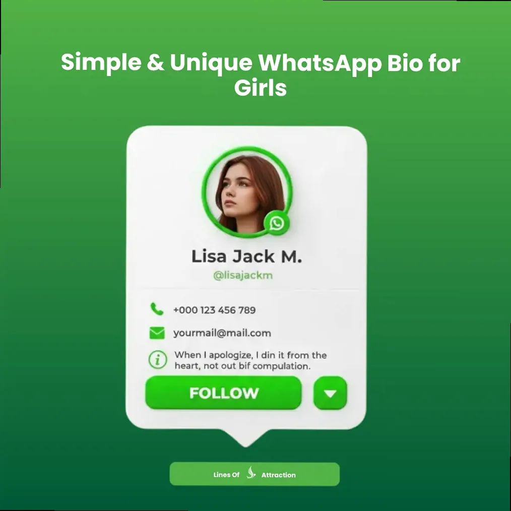 Simple & Unique WhatsApp Bio for Girls