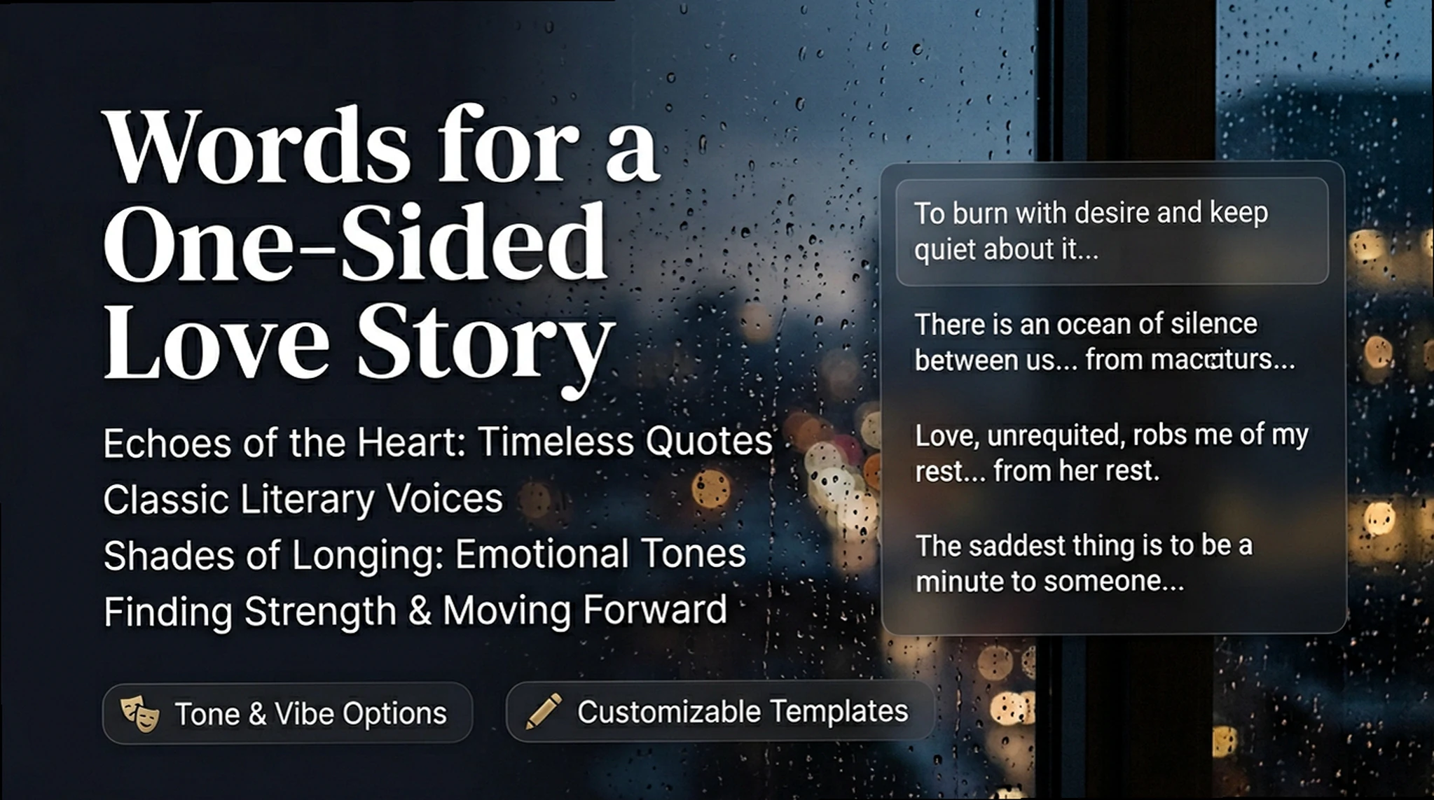 The Art of the Silent Ache: Timeless Words for Unrequited Love