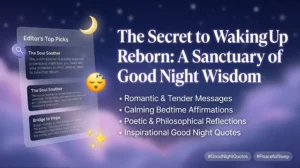 The Secret to Waking Up Reborn: A Sanctuary of Good Night Wisdom