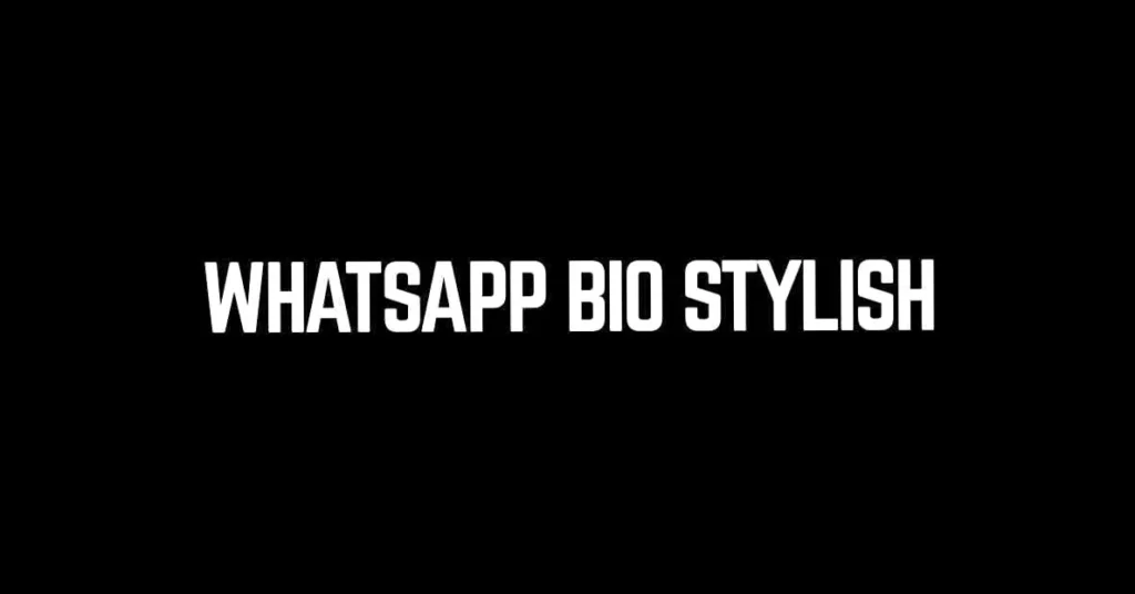 A trendy WhatsApp bio with modern fonts and emojis, perfect for a stylish persona.