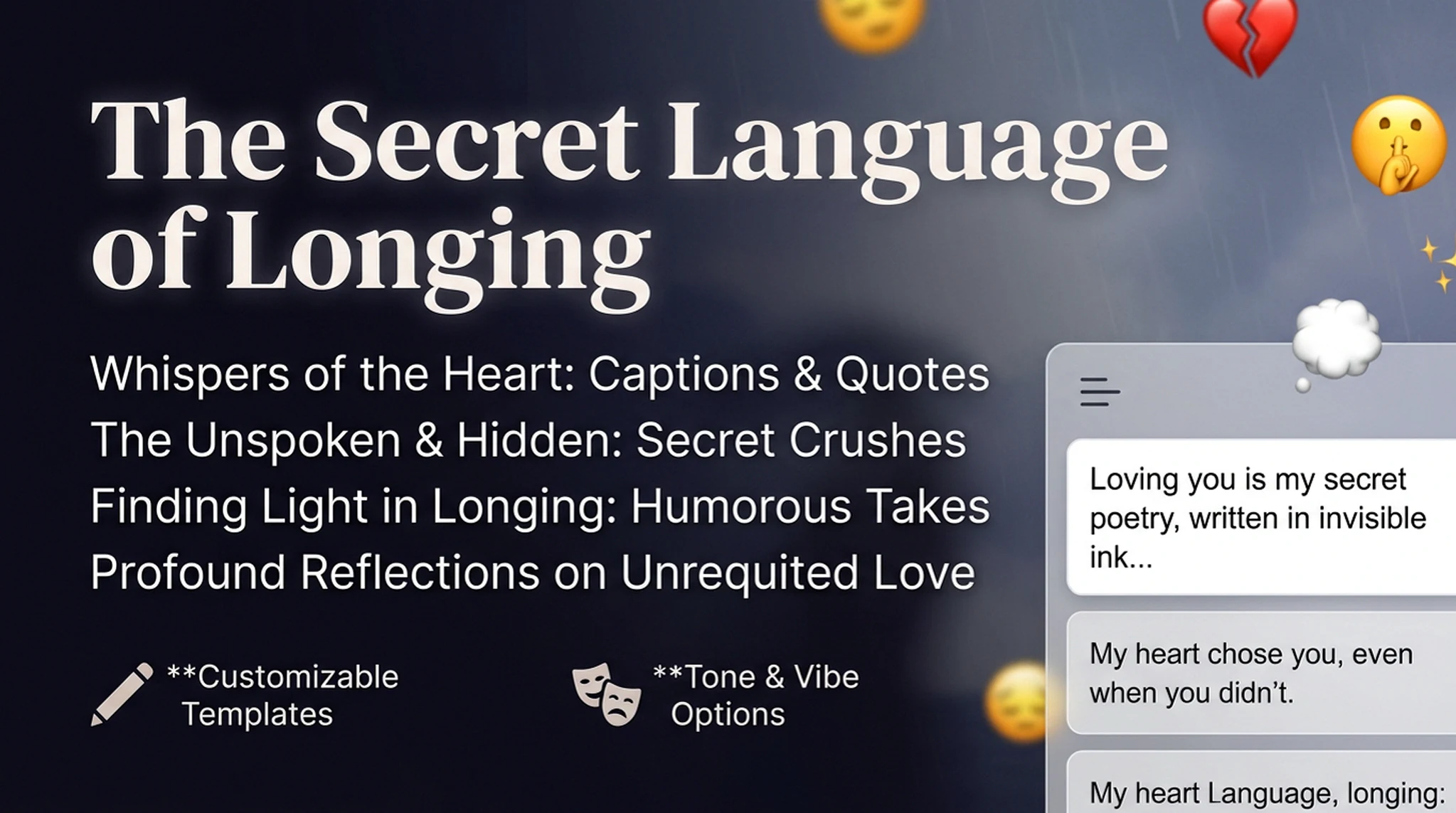 When Love Stays Unspoken: The Words You Need for One-Sided Longing