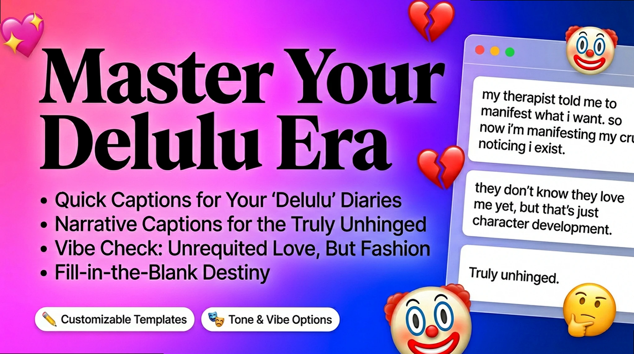 Your Unrequited Love Era: 35 Unhinged Captions for Peak Delusion