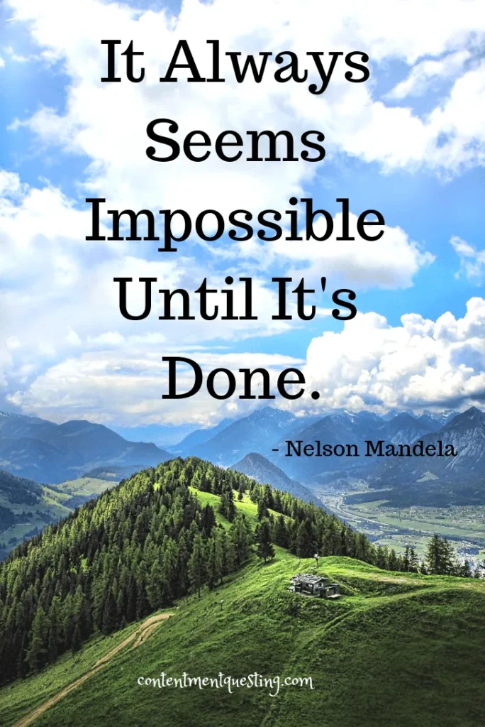 A motivational quote about overcoming perceived impossibilities, inspiring perseverance.
