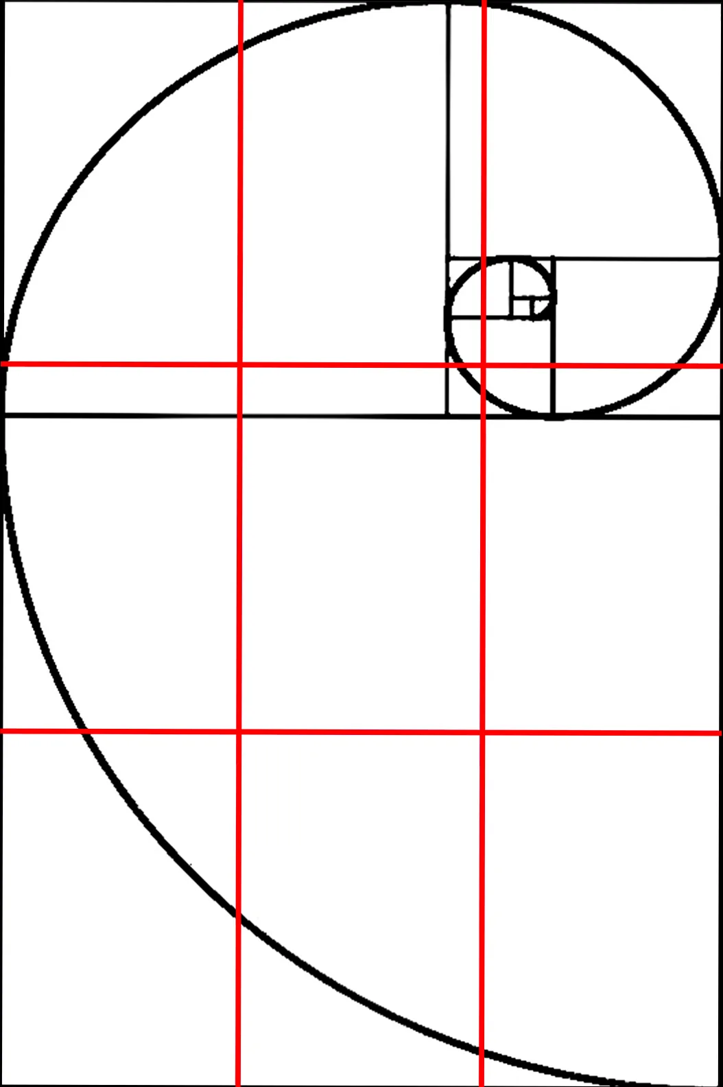 Comparison diagram of Rule of Thirds and Golden Ratio grids in landscape photography