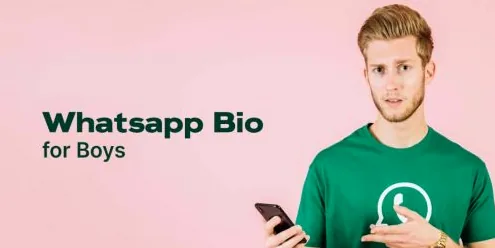 Cool WhatsApp about lines for boys, showcasing confident and trendy profile status