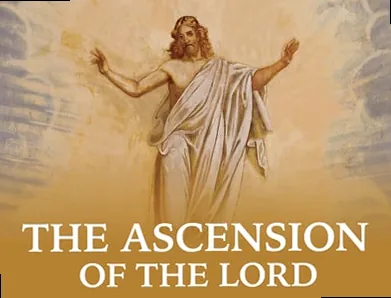 Hands clasped in prayer, symbolizing devotion and spiritual reflection on Ascension Day.
