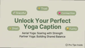 Aerial & Partner Yoga Captions: Copy-Paste Grace & Trust