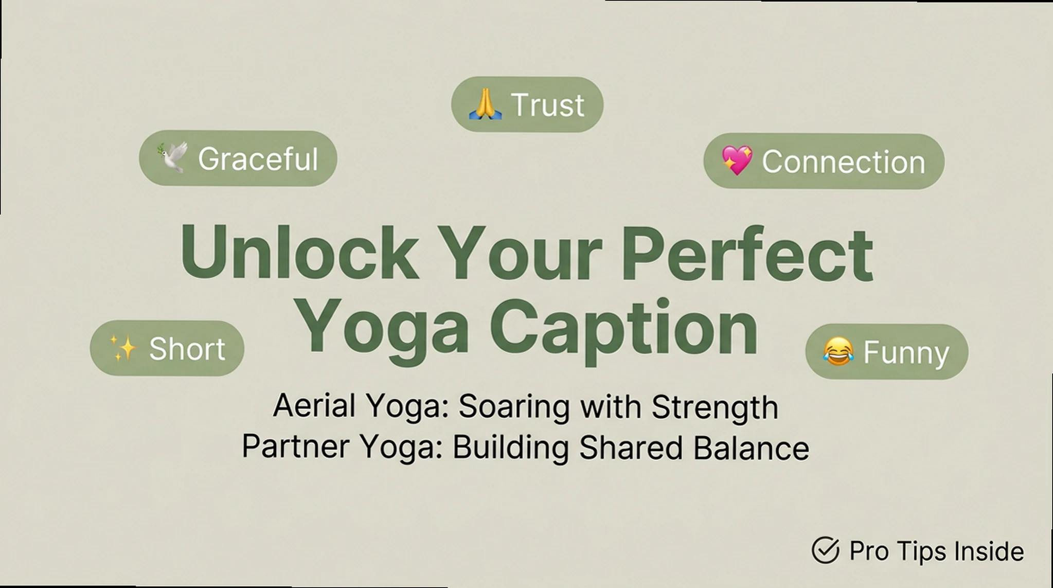 Aerial & Partner Yoga Captions: Copy-Paste Grace & Trust