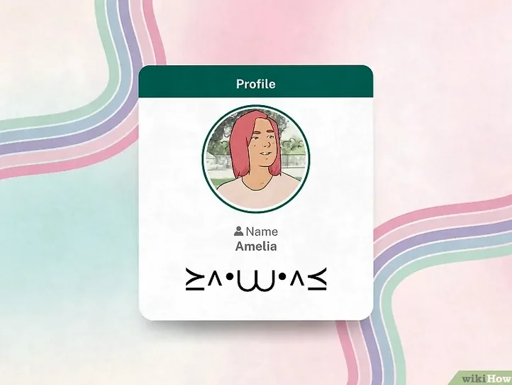 Aesthetic WhatsApp bio emoticons and artistic text for a visually pleasing profile