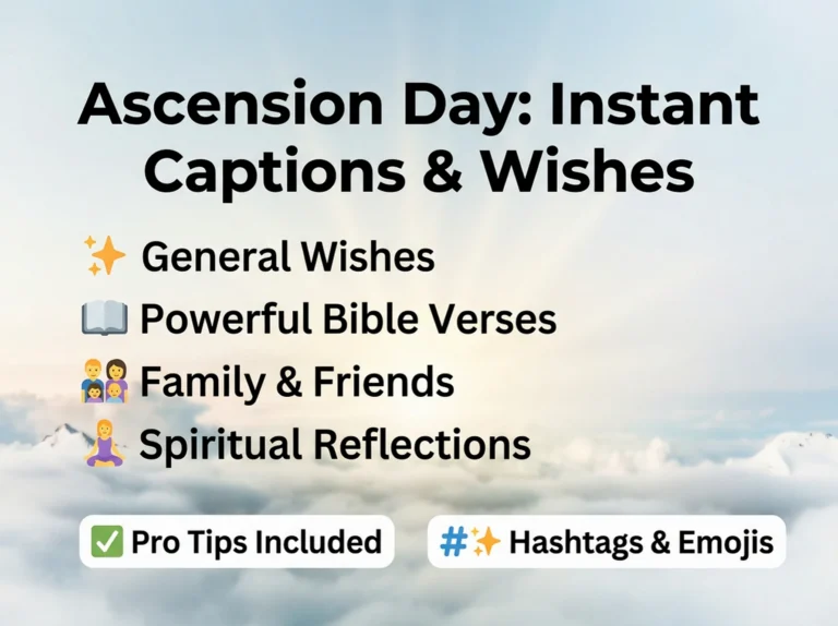 Ascension Day Captions & Wishes: Heartfelt Copy-Paste Messages