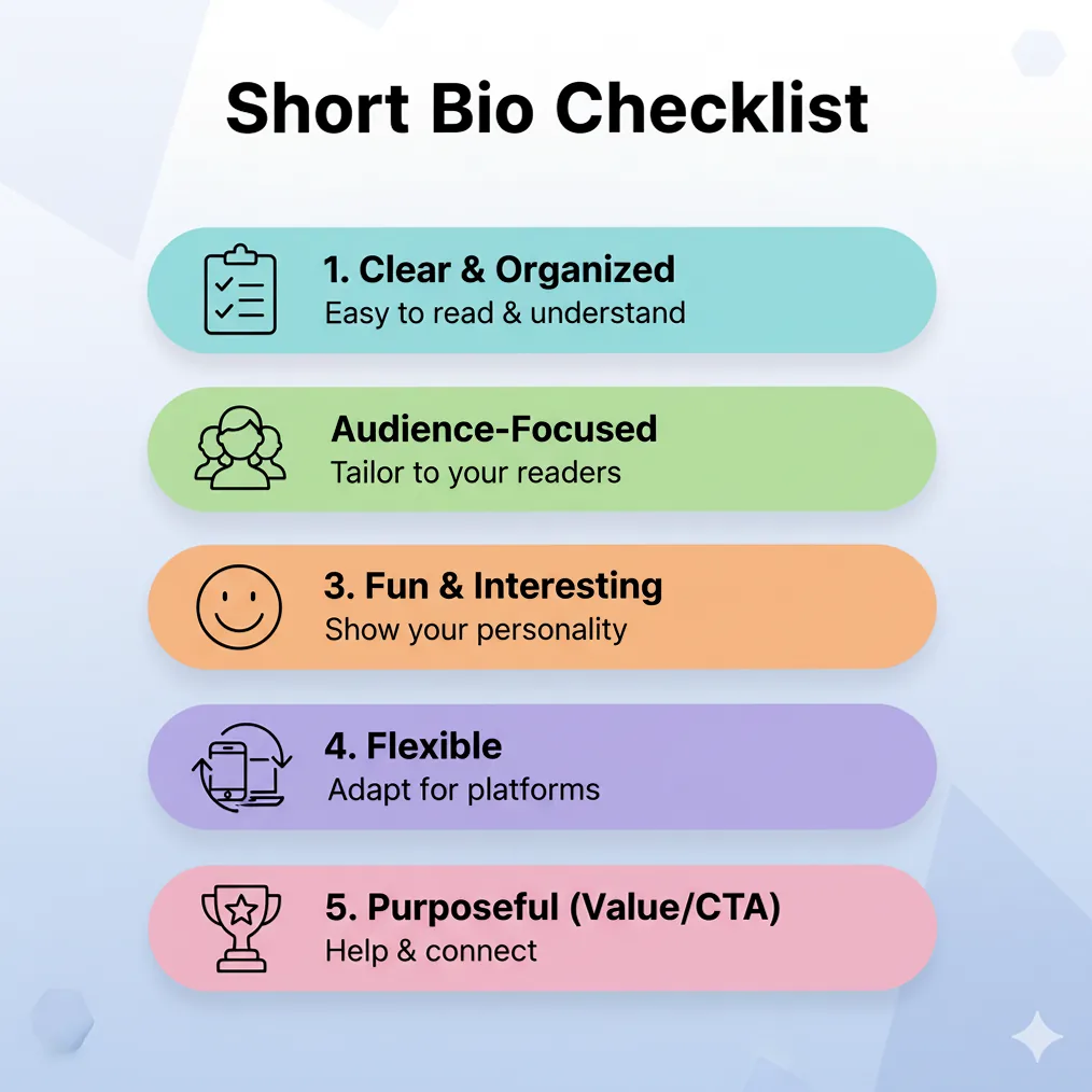 A visually appealing graphic representing customizable bio templates, showing flexibility and structure.