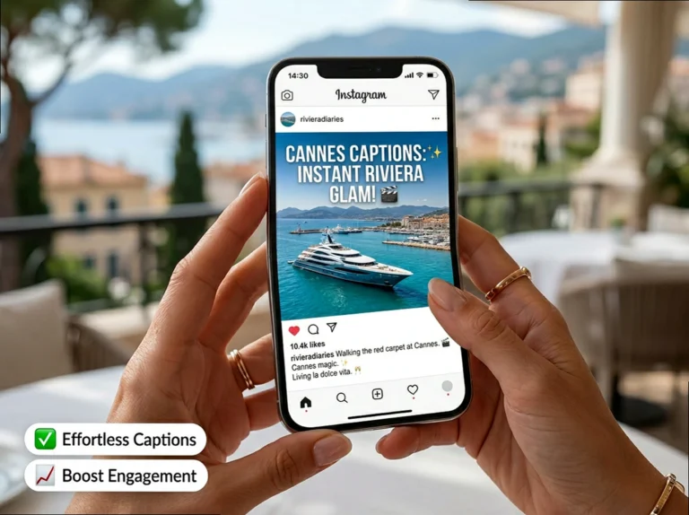 Cannes Instagram Captions: Chic Copy-Paste Riviera Vibe