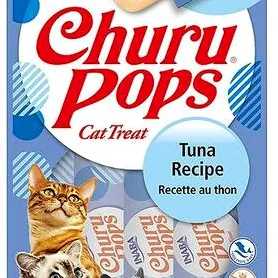 INABA Churu Pops Moist & Chewy Tuna Recipe Lickable Cat Treats, 0.54-oz tube