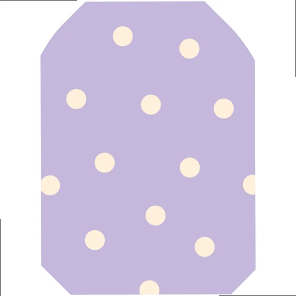 An illustration of a purple Easter egg with yellow spots.