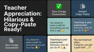 Funny Teacher Appreciation Messages: Zero Cringe & Copy-Paste