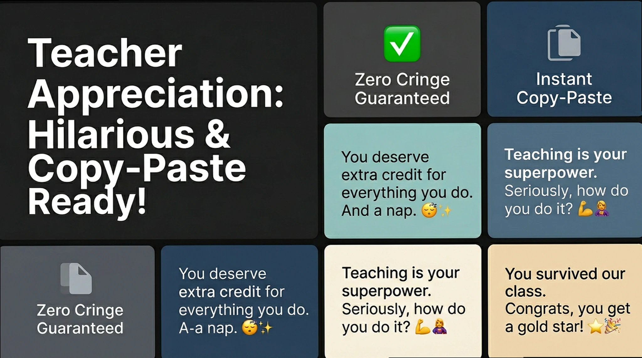 Funny Teacher Appreciation Messages: Zero Cringe & Copy-Paste