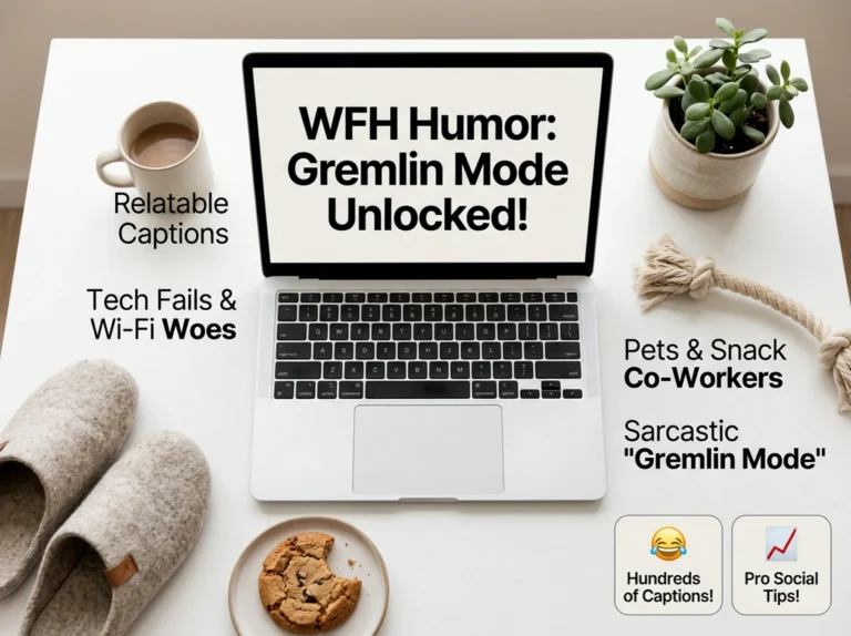 Funny WFH Captions: Relatable Quotes for Gremlin Mode