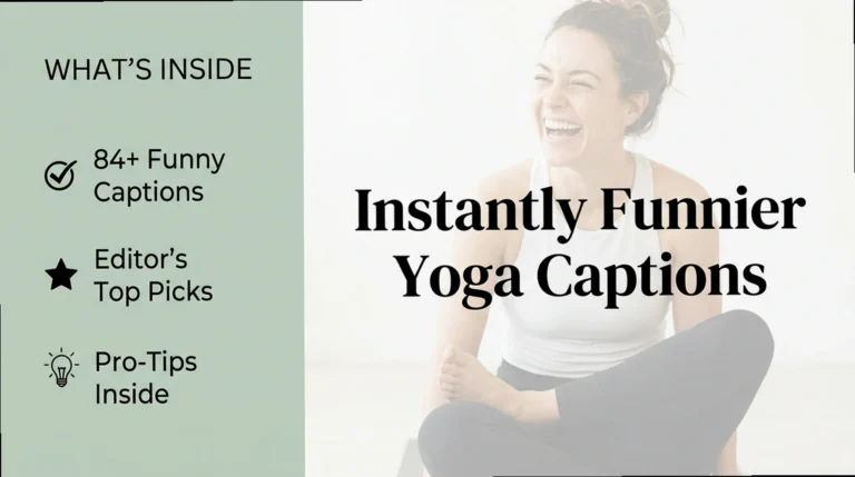 Funny Yoga Captions: 84+ Relatable Puns & No-Cringe Quotes