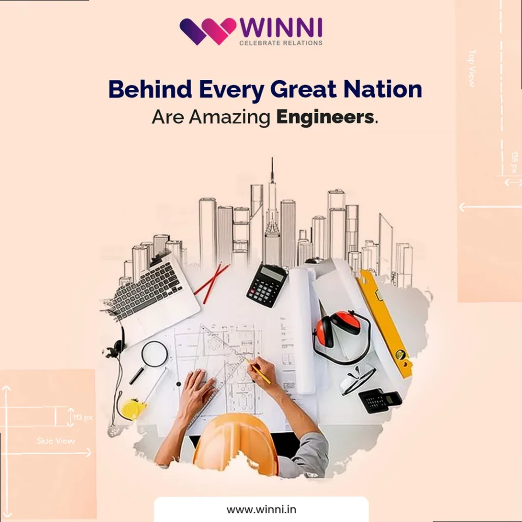 Engineers celebrating with a cake and festive decorations.