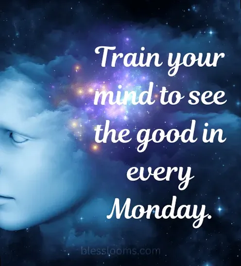 A serene image of a calm mind, illustrating the power of mindset to see good in every Monday.