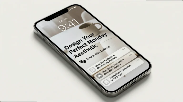 Monday Aesthetic Captions: Blueprints for a Flawless Start