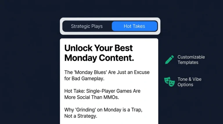 Monday Gaming Content: Copy-Paste Hacks to Beat the Slump
