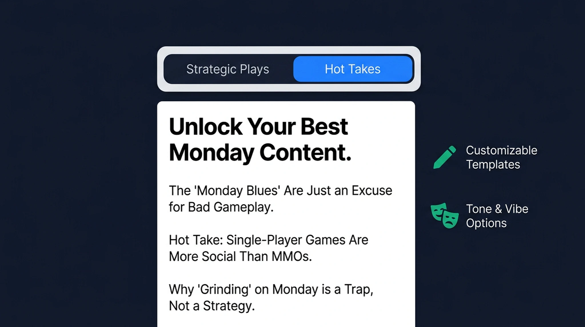 Monday Gaming Content: Copy-Paste Hacks to Beat the Slump