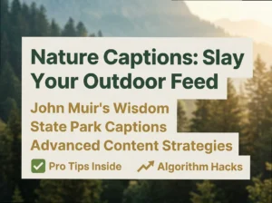 Nature Captions & Muir Quotes: Copy-Paste Your Outdoor Slay