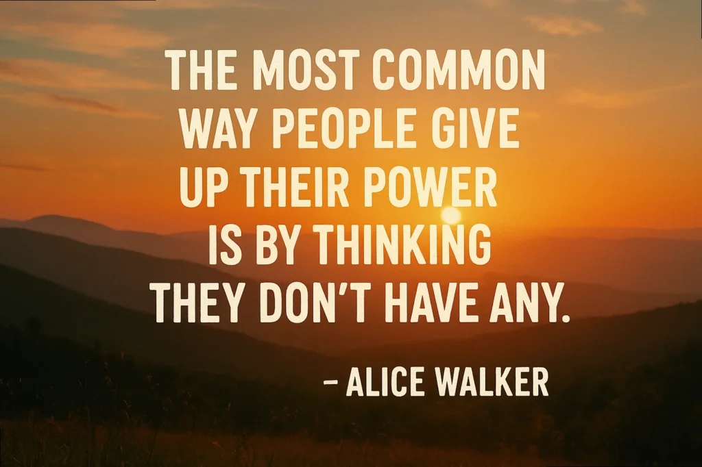 A determined gamer reclaiming power and finding strength in a challenging game, embodying the quote 'The most common way people give up their power is by thinking they don’t have any.'