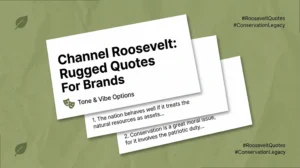 Roosevelt Conservation Quotes: Rugged Wisdom for Your Digital Brand