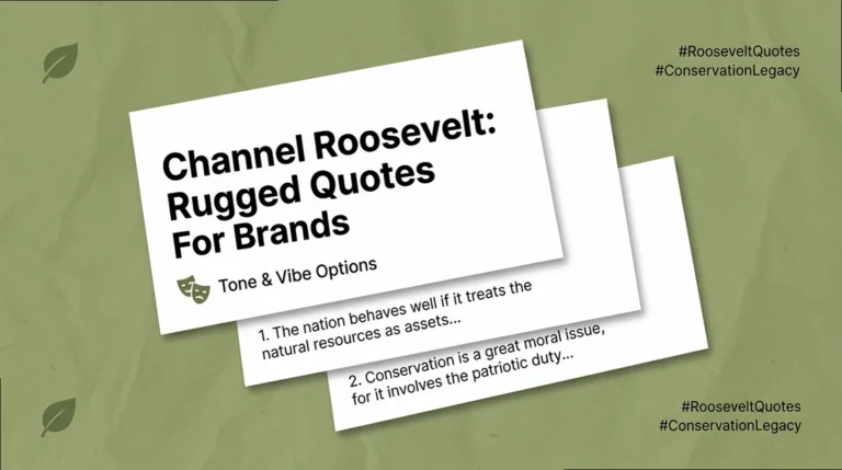 Roosevelt Conservation Quotes: Rugged Wisdom for Your Digital Brand