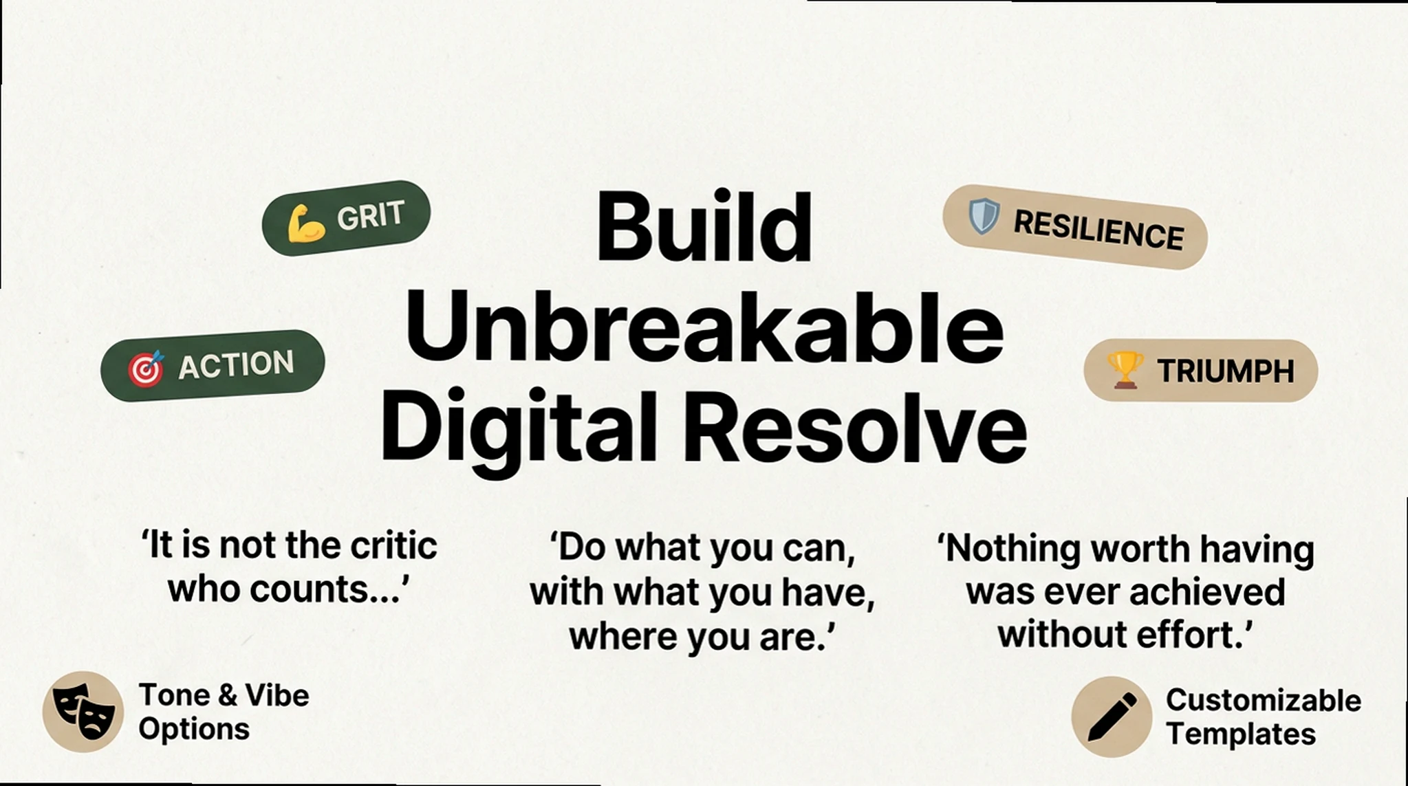 Roosevelt Grit: Quotes to Conquer Your Digital Arena