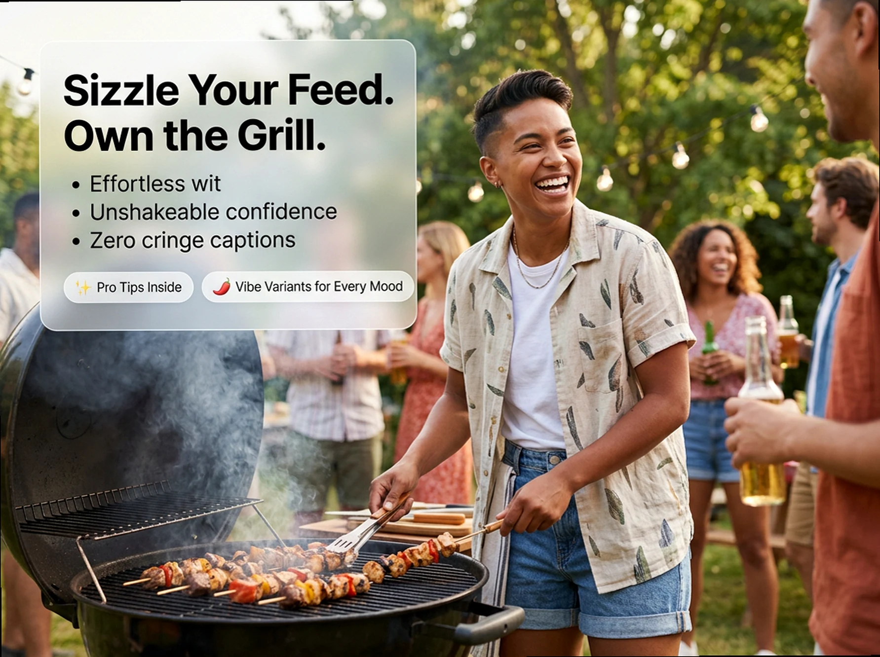 Sassy BBQ Captions: Copy-Paste Lines for Main Character Energy