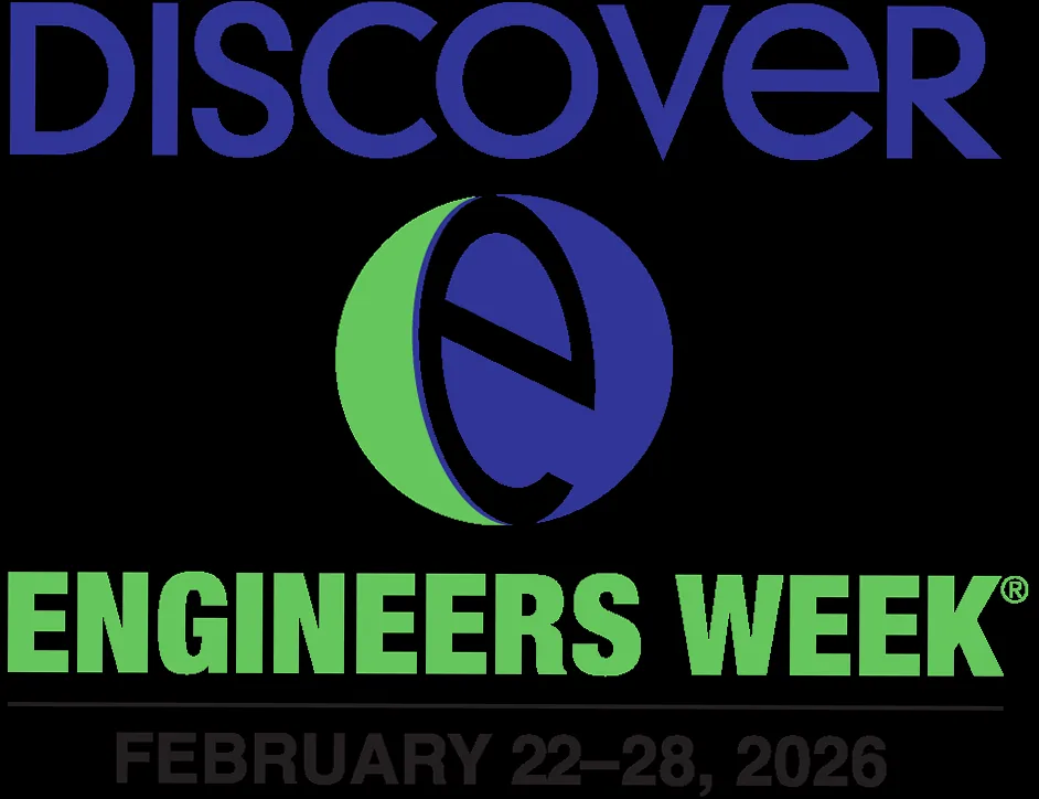 A group of diverse students engaged in an Engineers Week activity.